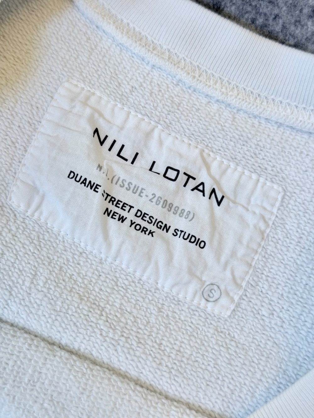Nili Lotan Ciara Short Sleeve Sweatshirt Sky Blue White Tie Dye Size S - Picture 3 of 12